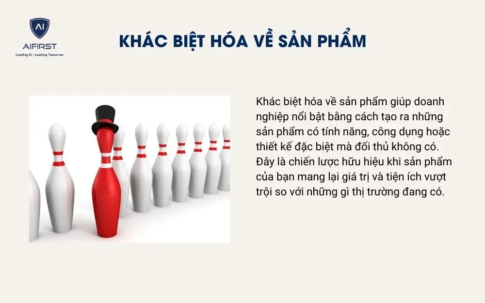 Kh&aacute;c biệt h&oacute;a về sản phẩm