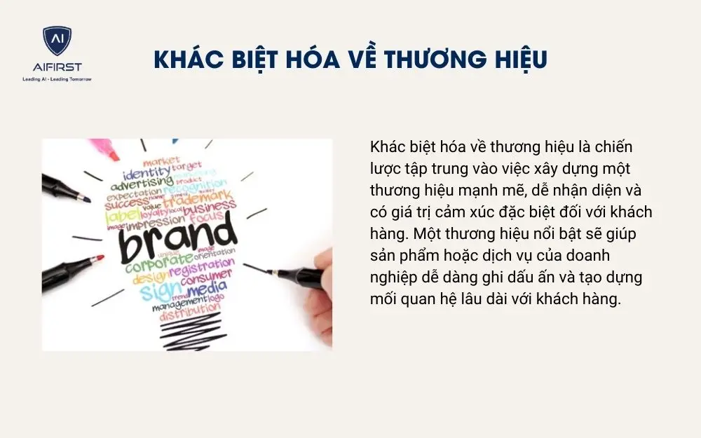 Kh&aacute;c biệt h&oacute;a về thương hiệu