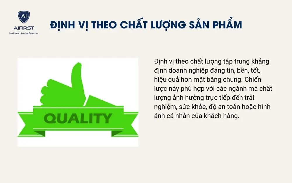 Định vị theo chất lượng sản phẩm