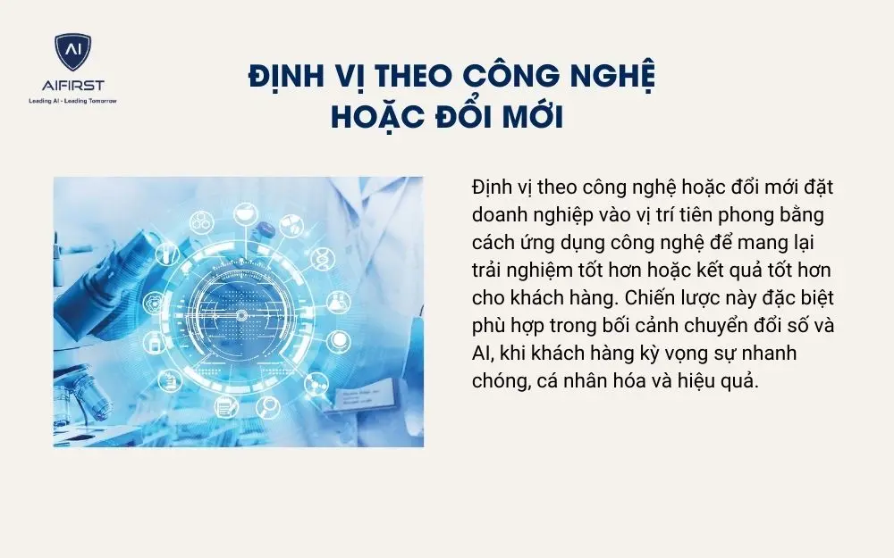 Định vị theo c&ocirc;ng nghệ hoặc đổi mới