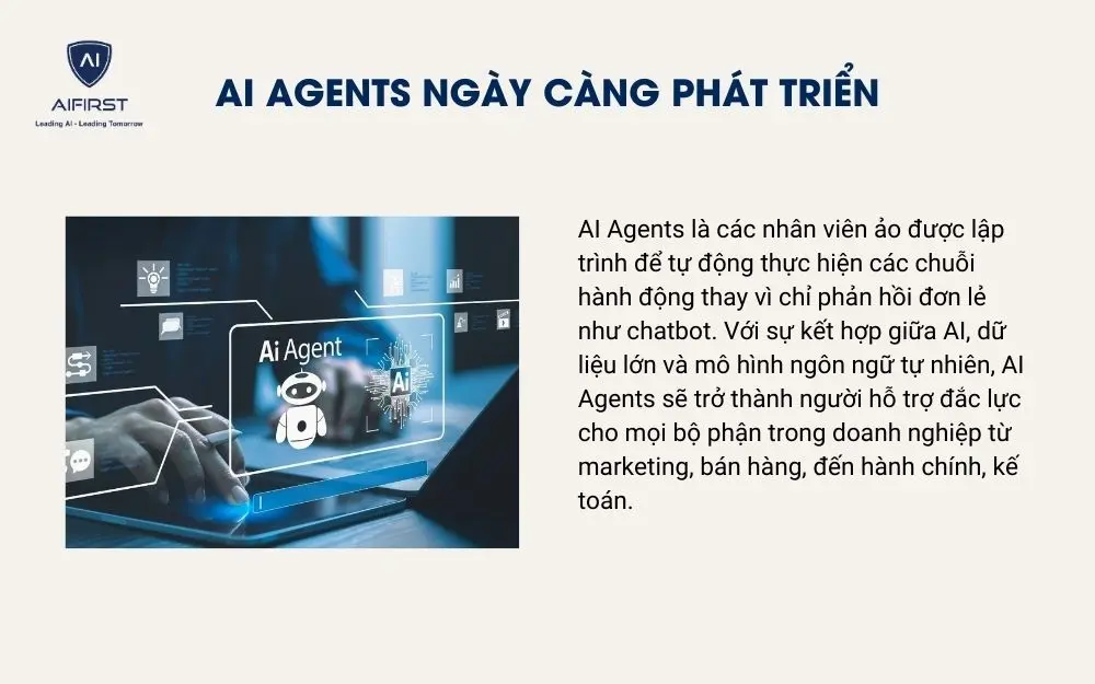 AI Agents ng&agrave;y c&agrave;ng ph&aacute;t triển