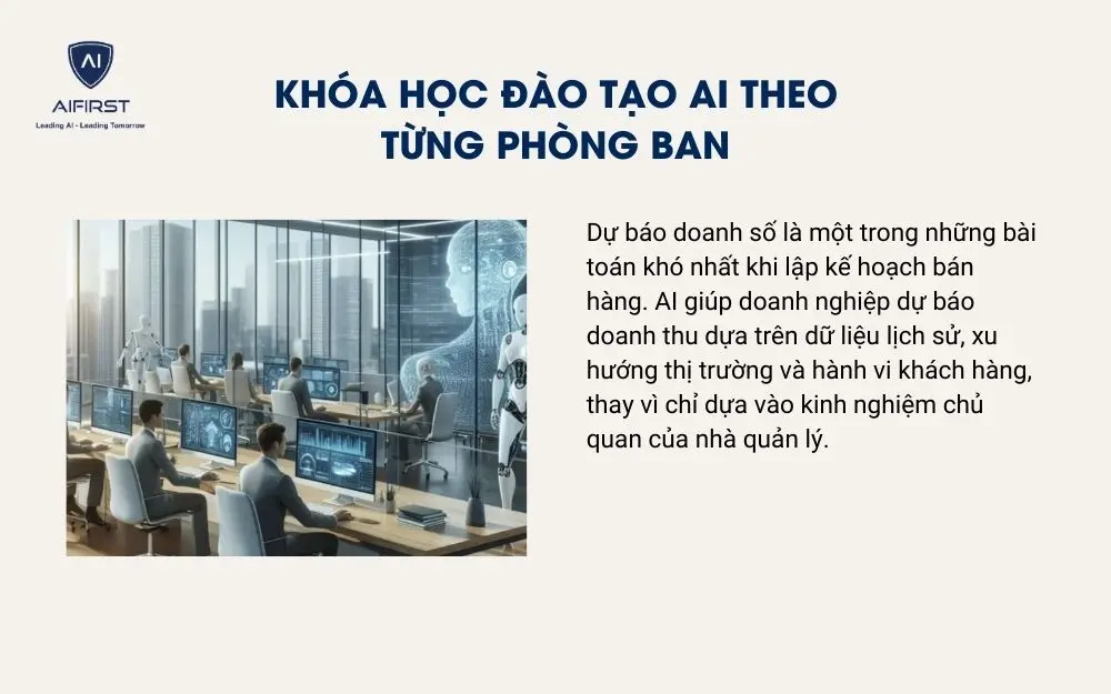 Kh&oacute;a học đ&agrave;o tạo AI theo từng ph&ograve;ng ban