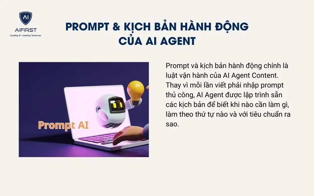 Prompt & kịch bản h&agrave;nh động của AI Agent