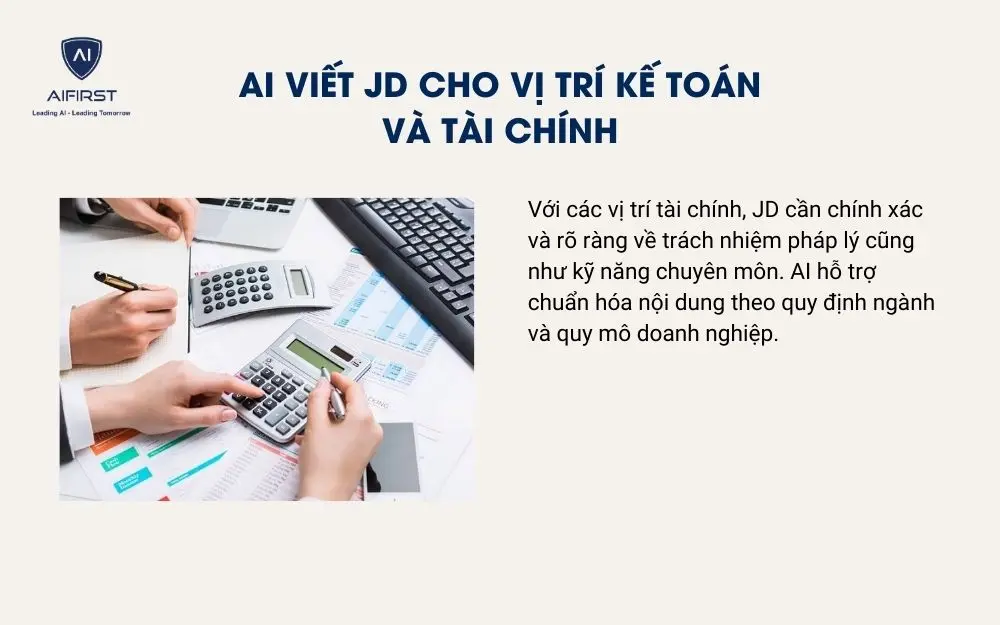 AI viết JD cho vị tr&iacute; Kế to&aacute;n v&agrave; T&agrave;i ch&iacute;nh