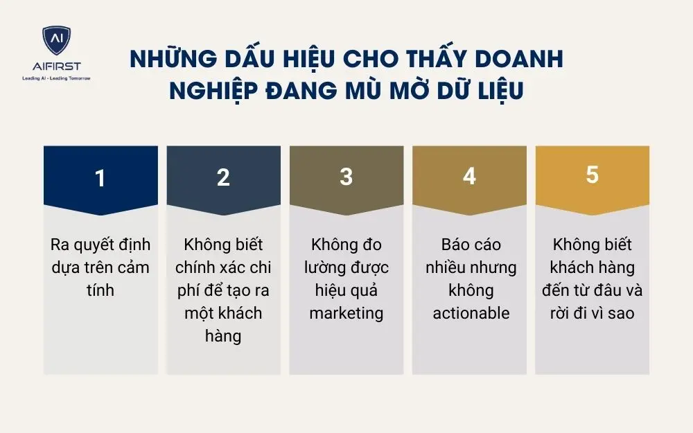 Những dấu hiệu cho thấy doanh nghiệp đang m&ugrave; mờ dữ liệu