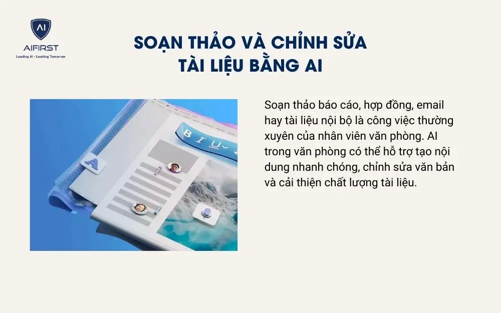 Soạn thảo v&agrave; chỉnh sửa t&agrave;i liệu bằng AI
