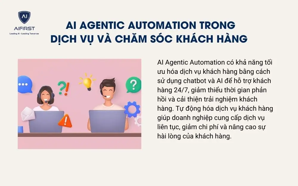AI Agentic Automation trong dịch vụ v&agrave; chăm s&oacute;c kh&aacute;ch h&agrave;ng