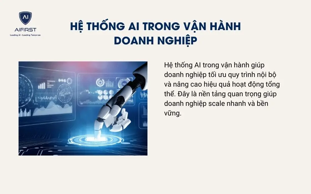 Hệ thống AI trong vận h&agrave;nh doanh nghiệp