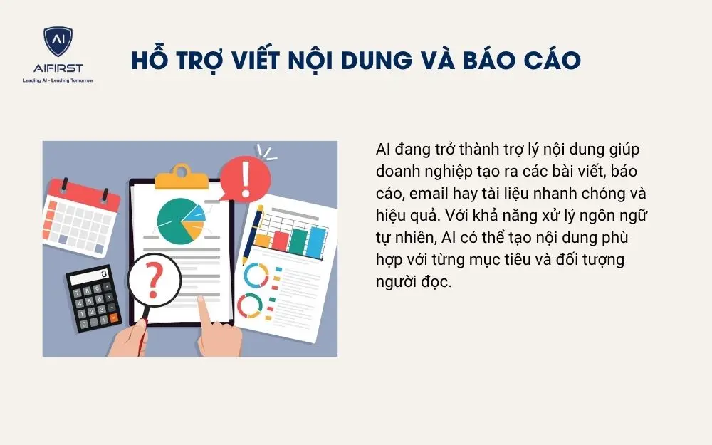 Hỗ trợ viết nội dung và báo cáo