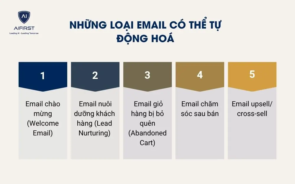 Những loại Email c&oacute; thể tự động ho&aacute;