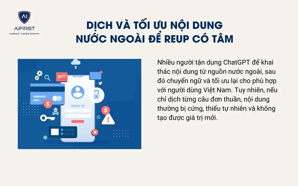 Dịch v&agrave; tối ưu nội dung nước ngo&agrave;i để reup c&oacute; t&acirc;m