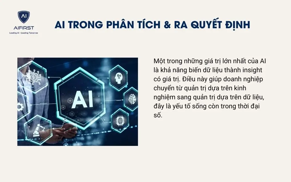 AI trong ph&acirc;n t&iacute;ch & ra quyết định