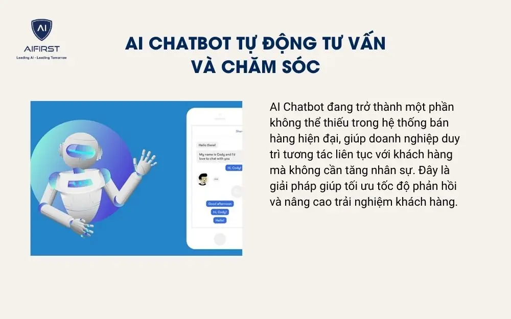 AI chatbot tự động tư vấn v&agrave; chăm s&oacute;c