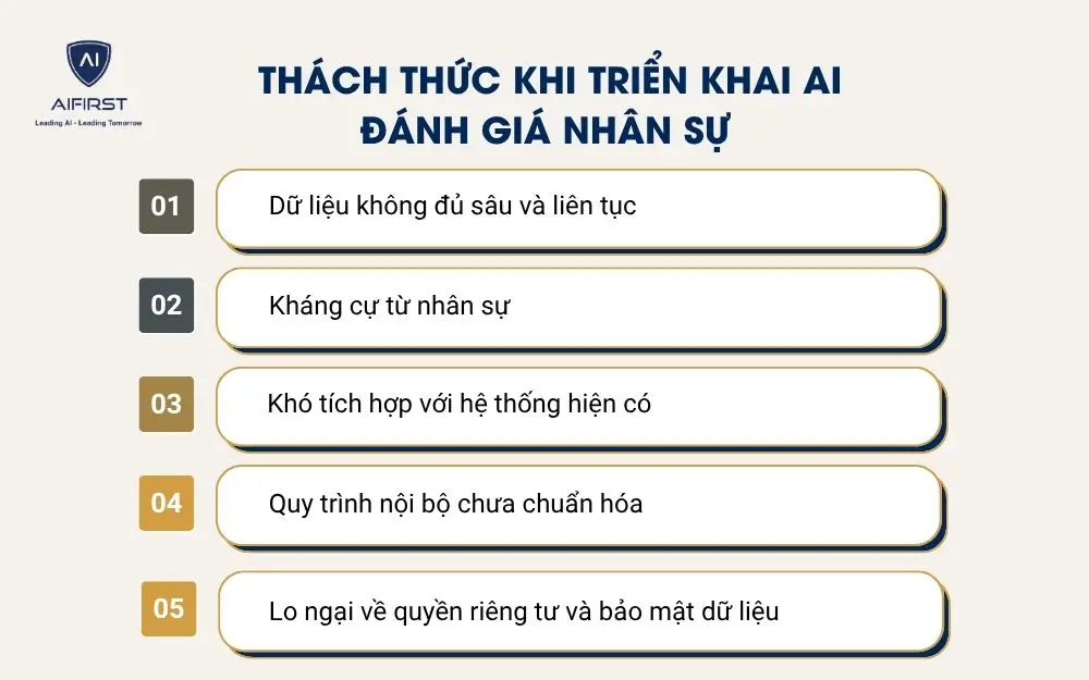 Th&aacute;ch thức khi triển khai AI đ&aacute;nh gi&aacute; nh&acirc;n sự