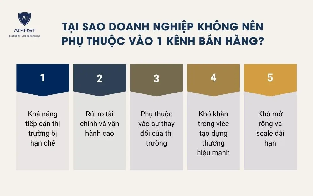Tại sao doanh nghiệp kh&ocirc;ng n&ecirc;n phụ thuộc v&agrave;o 1 k&ecirc;nh b&aacute;n h&agrave;ng?