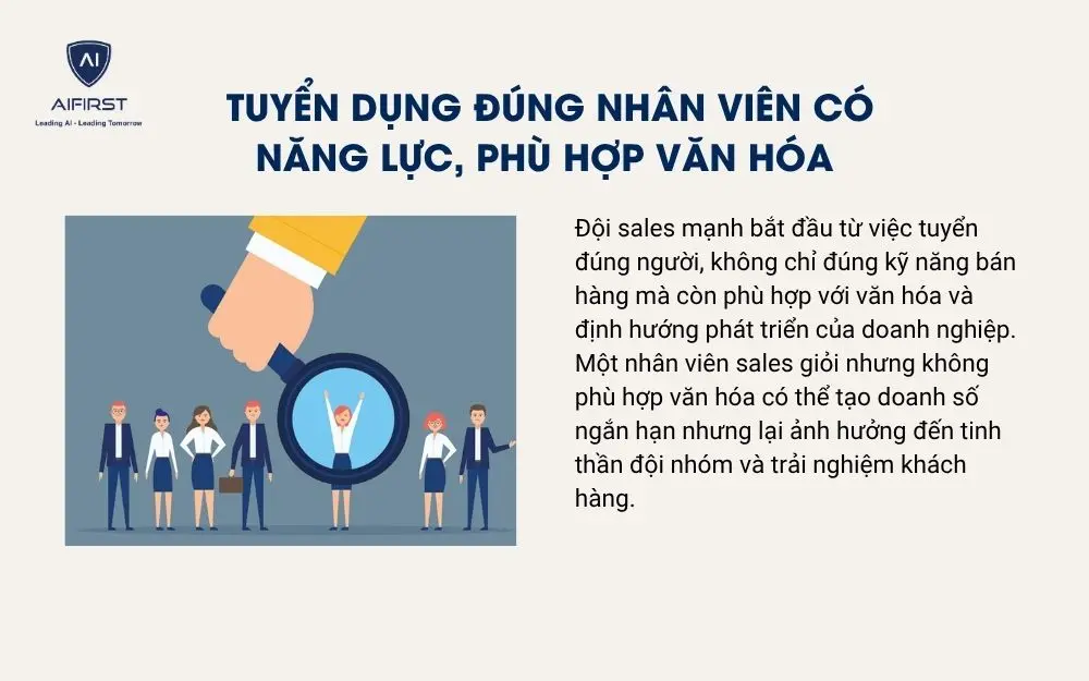 Tuyển dụng đ&uacute;ng nh&acirc;n vi&ecirc;n c&oacute; năng lực, ph&ugrave; hợp văn h&oacute;a