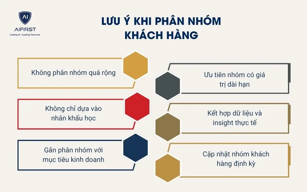 Lưu &yacute; khi ph&acirc;n nh&oacute;m kh&aacute;ch h&agrave;ng
