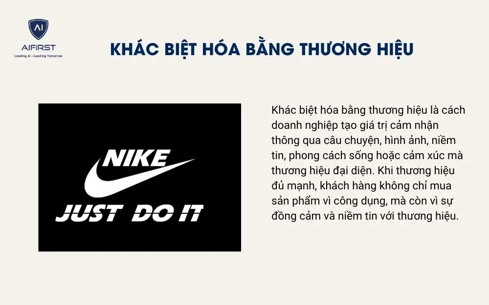  Kh&aacute;c biệt h&oacute;a bằng thương hiệu