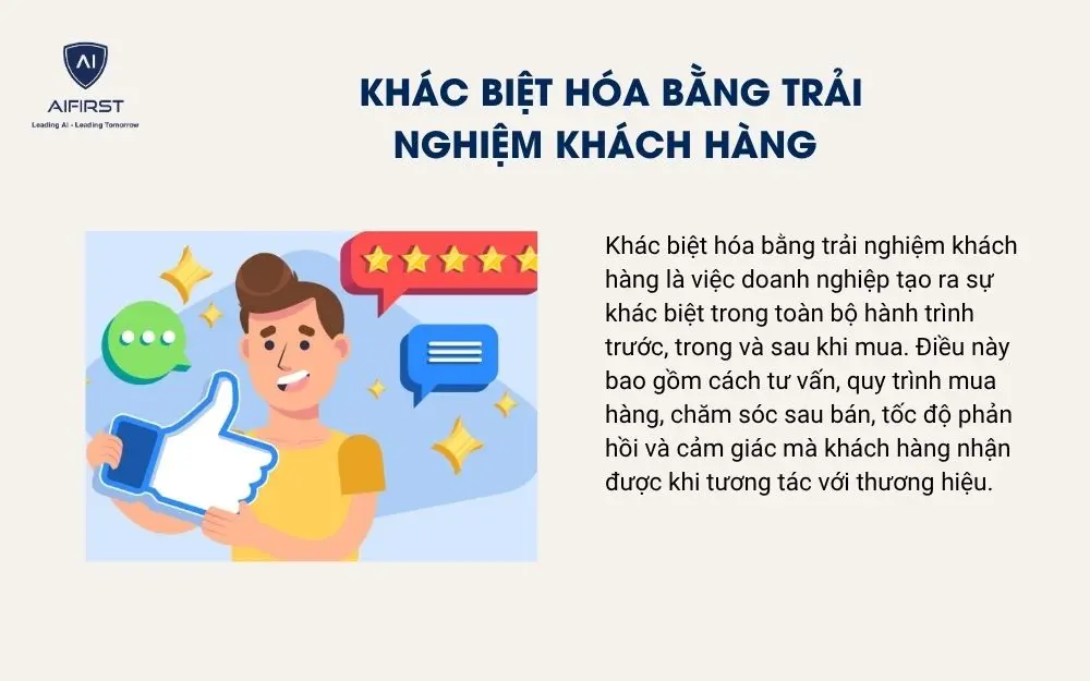 Kh&aacute;c biệt h&oacute;a bằng trải nghiệm kh&aacute;ch h&agrave;ng
