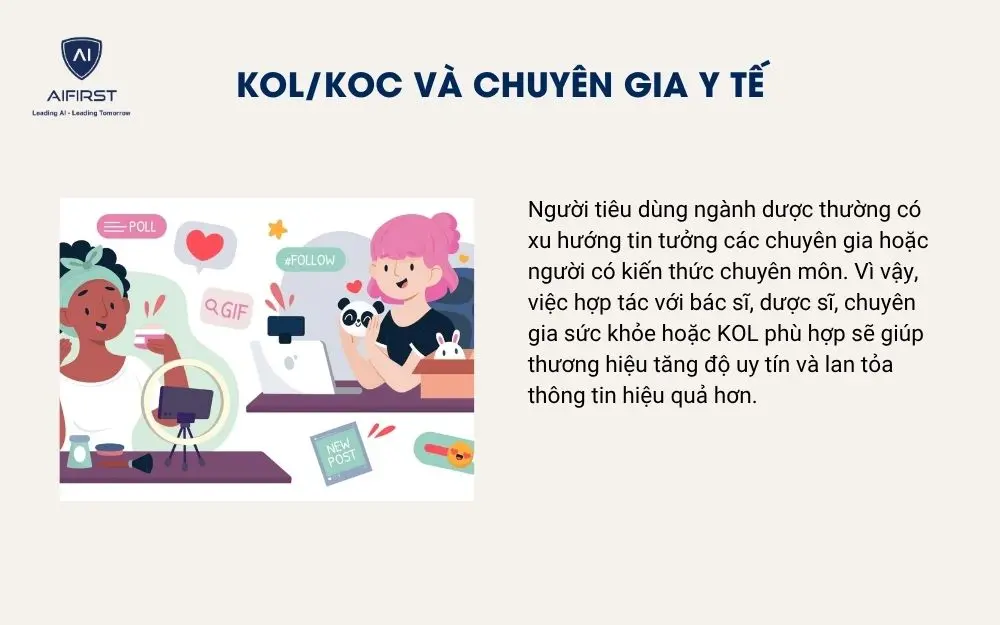 KOL/KOC v&agrave; chuy&ecirc;n gia y tế