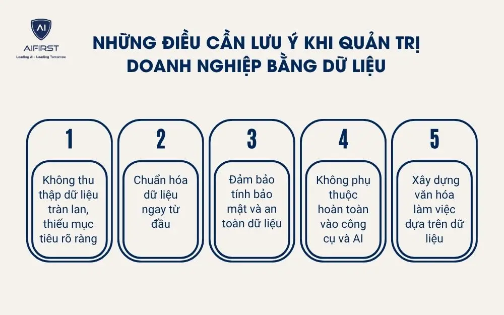Những điều cần lưu &yacute; khi quản trị doanh nghiệp bằng dữ liệu