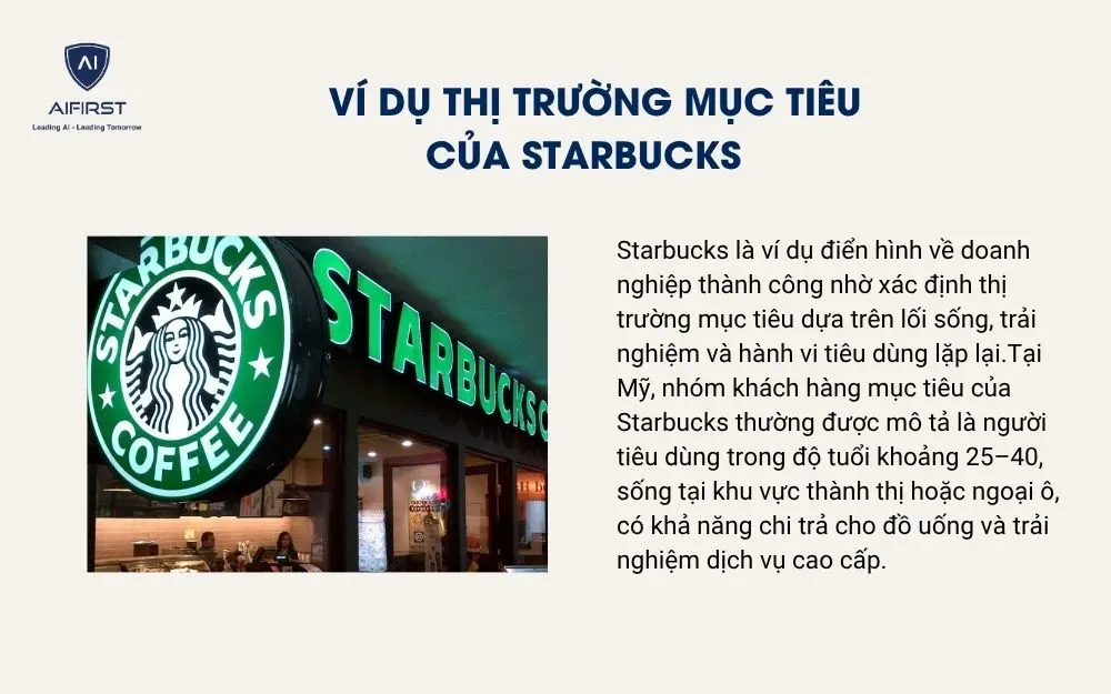 V&iacute; dụ thị trường mục ti&ecirc;u của Starbucks&nbsp;