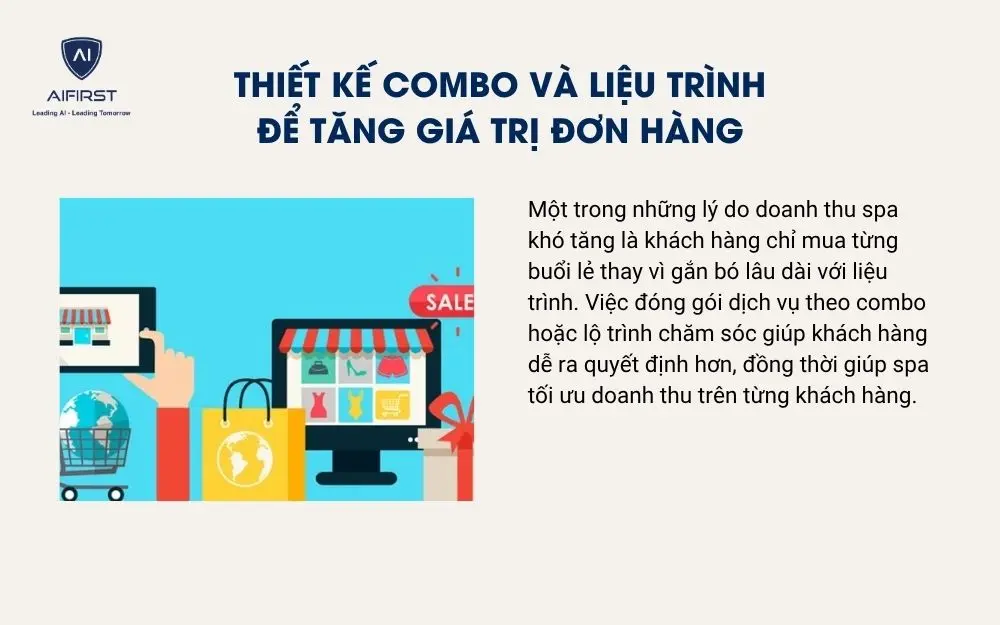 Thiết kế combo v&agrave; liệu tr&igrave;nh để tăng gi&aacute; trị đơn h&agrave;ng