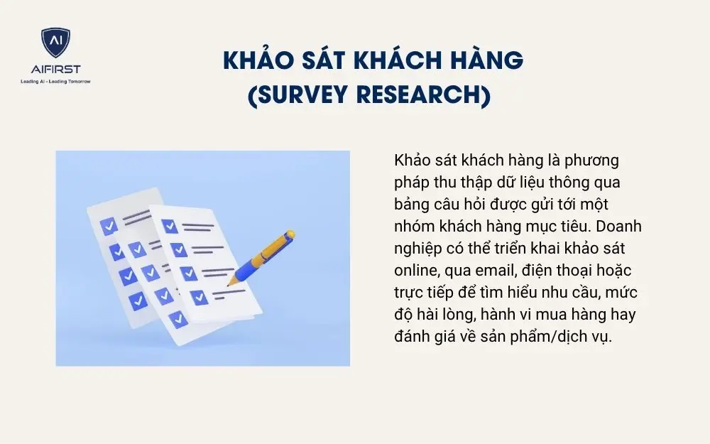 Khảo s&aacute;t kh&aacute;ch h&agrave;ng (Survey Research)