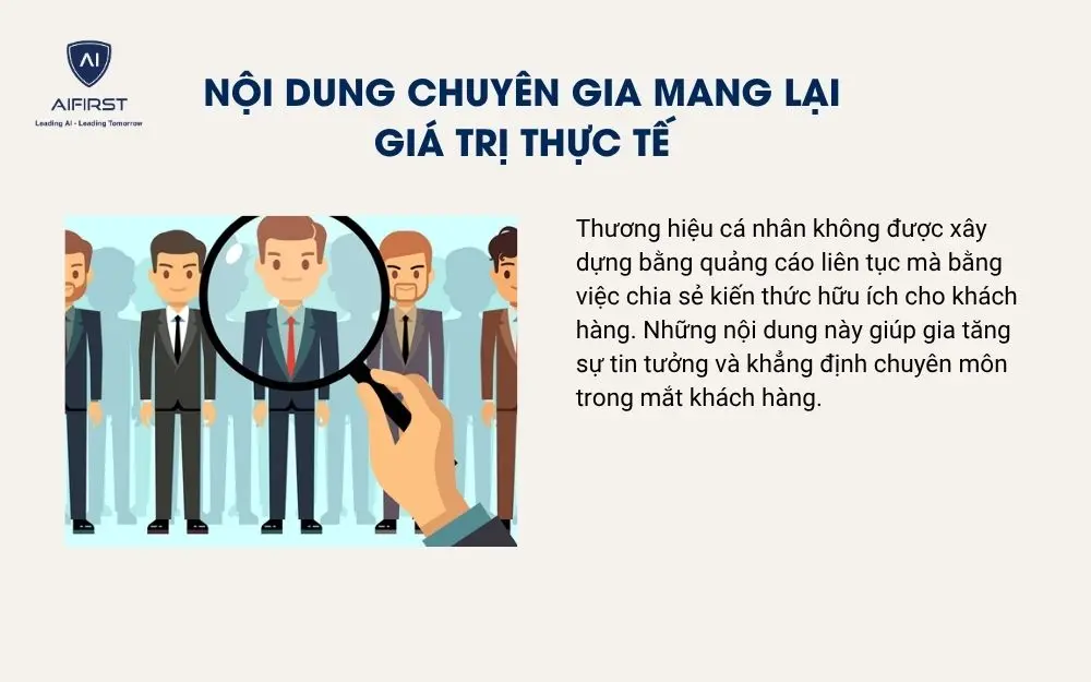 Nội dung chuy&ecirc;n gia mang lại gi&aacute; trị thực tế