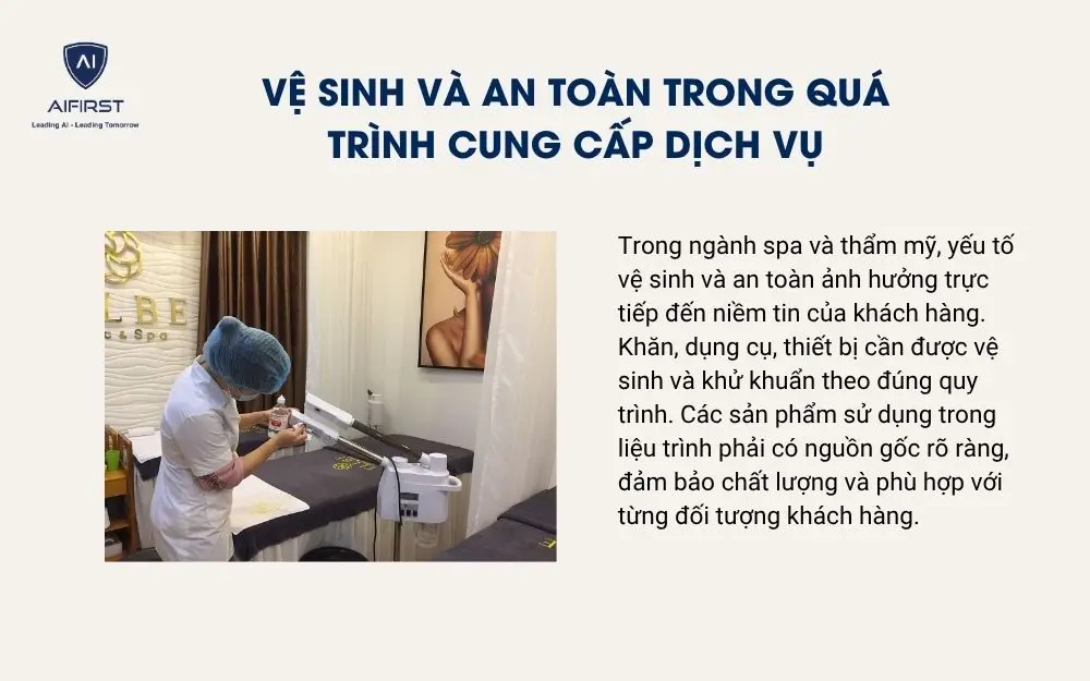 Vệ sinh v&agrave; an to&agrave;n trong qu&aacute; tr&igrave;nh cung cấp dịch vụ