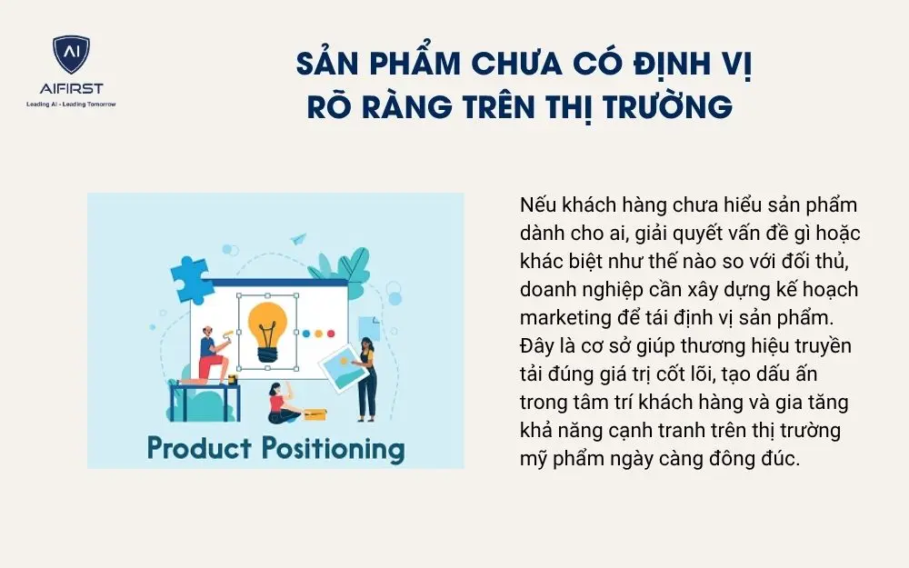  Sản phẩm chưa c&oacute; định vị r&otilde; r&agrave;ng tr&ecirc;n thị trường
