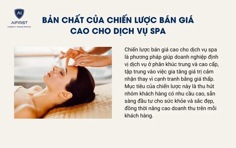 ản chất của chiến lược b&aacute;n gi&aacute; cao cho dịch vụ spa