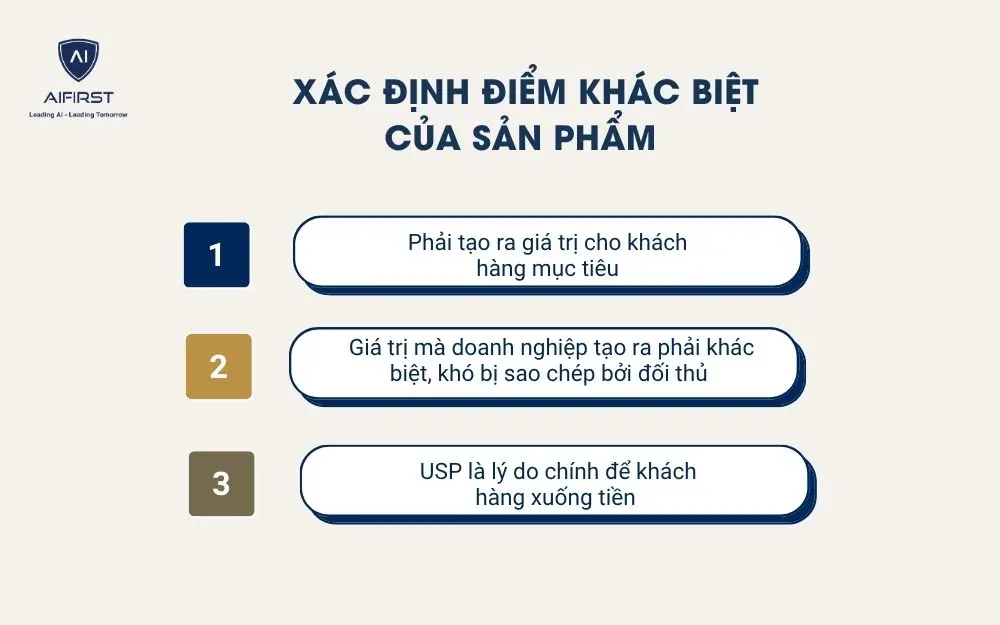 X&aacute;c định điểm kh&aacute;c biệt của sản phẩm&nbsp;