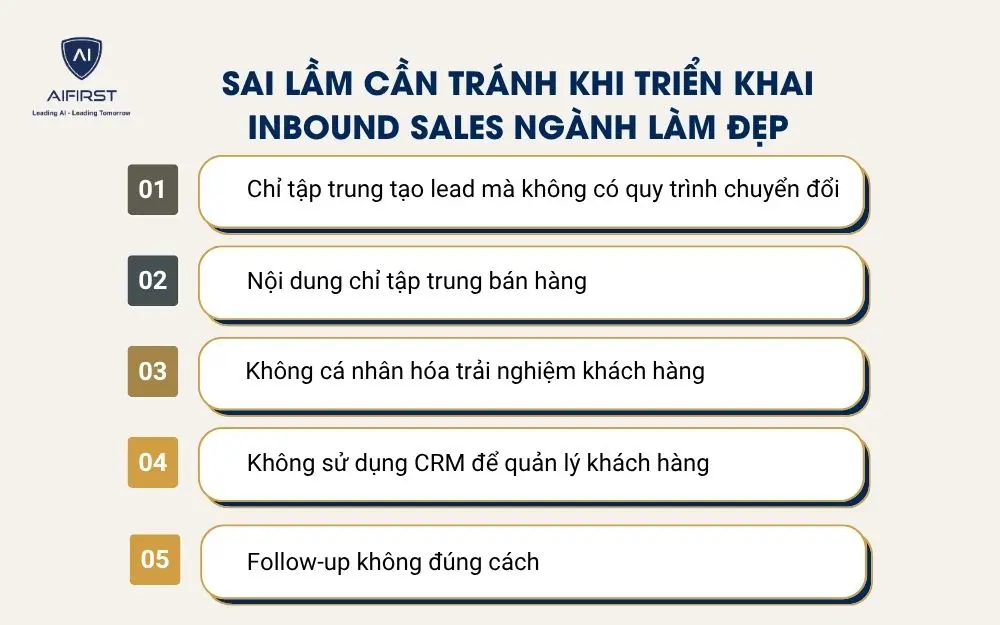 Sai lầm cần tr&aacute;nh khi triển khai Inbound Sales ng&agrave;nh l&agrave;m đẹp