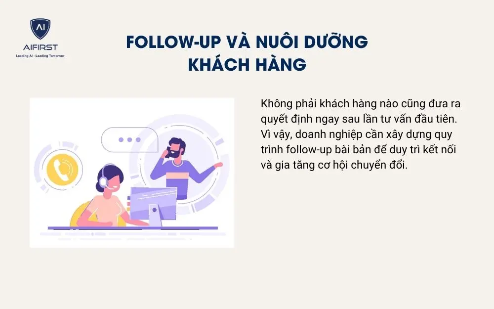 Follow-up v&agrave; nu&ocirc;i dưỡng kh&aacute;ch h&agrave;ng