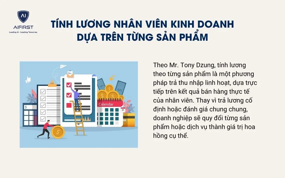 T&iacute;nh lương nh&acirc;n vi&ecirc;n kinh doanh dựa tr&ecirc;n từng sản phẩm