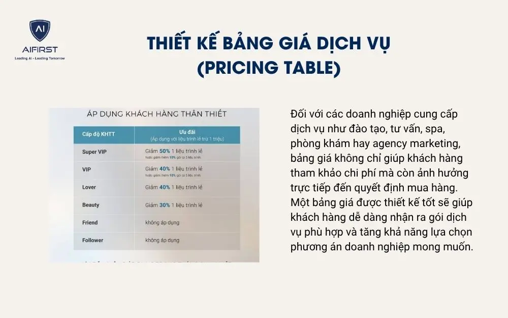  Thiết kế bảng gi&aacute; dịch vụ 
