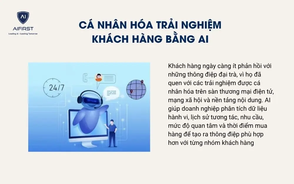 C&aacute; nh&acirc;n h&oacute;a trải nghiệm kh&aacute;ch h&agrave;ng bằng AI