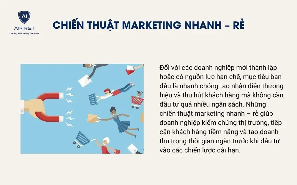 Chiến thuật marketing nhanh &ndash; rẻ