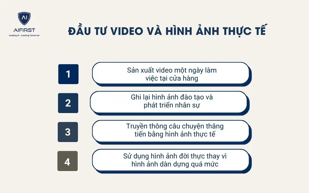 Đầu tư video v&agrave; h&igrave;nh ảnh thực tế