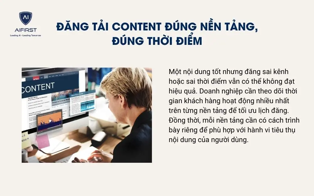 Đăng tải content đ&uacute;ng nền tảng, đ&uacute;ng thời điểm