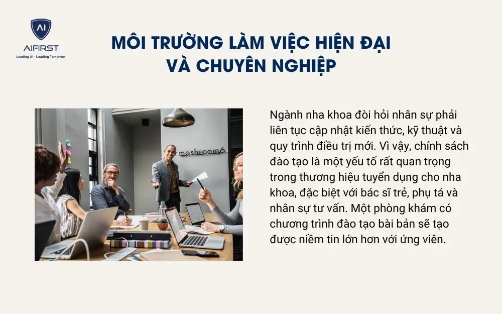 M&ocirc;i trường l&agrave;m việc hiện đại v&agrave; chuy&ecirc;n nghiệp