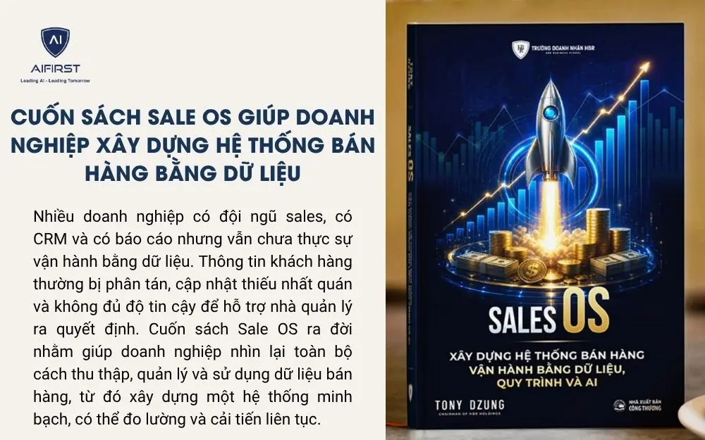 Cuốn s&aacute;ch Sale OS gi&uacute;p doanh nghiệp x&acirc;y dựng hệ thống b&aacute;n h&agrave;ng bằng dữ liệu