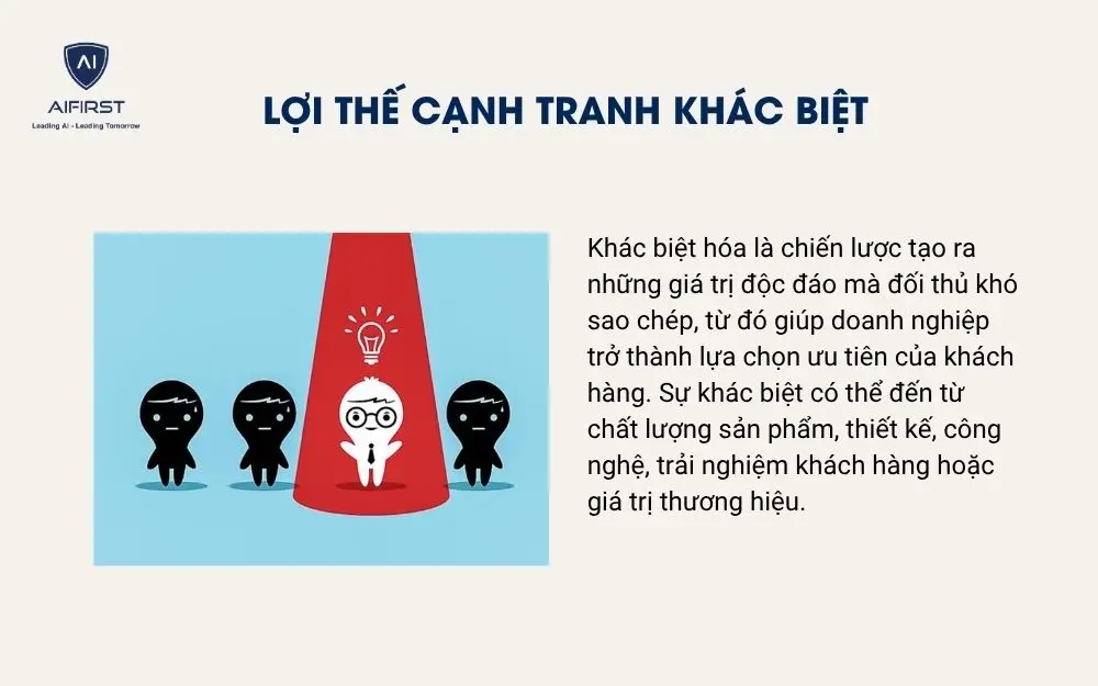 Lợi thế cạnh tranh kh&aacute;c biệt