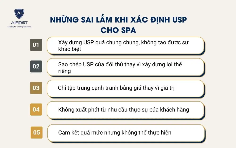 Những sai lầm khi x&aacute;c định USP cho spa