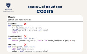 Công cụ AI viết code: CodeT5