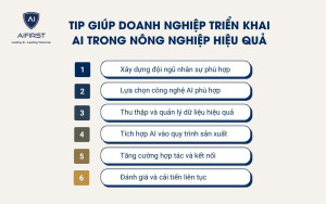 7. Tip giúp doanh nghiệp triển khai AI trong nông nghiệp hiệu quả