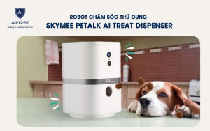 Robot chăm sóc thú cưng: Skymee Petalk AI Treat Dispenser